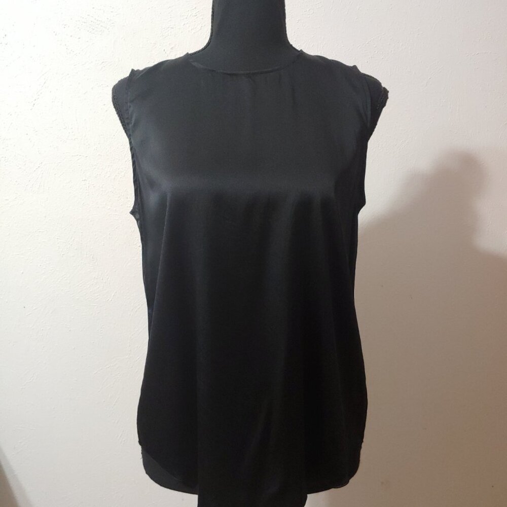 Eileen Fisher Silk Blend Sleeveless Shell Blouse Tank Top